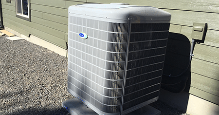 central air conditioner installed